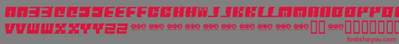 FLOPP   -Schriftart – Rote Schriften auf grauem Hintergrund