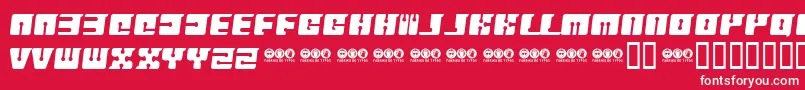 FLOPP    Font – White Fonts on Red Background