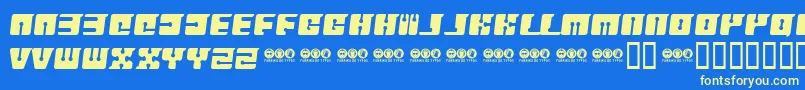 FLOPP    Font – Yellow Fonts on Blue Background