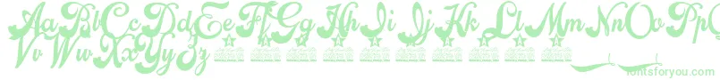 Flora Personal Use-Schriftart – Grüne Schriften auf weißem Hintergrund