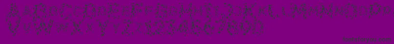 Flora SVG-fontti – mustat fontit violetilla taustalla
