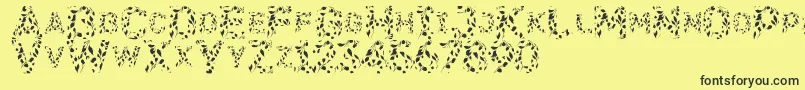 More about Flora SVG Font Flora SVG Font – Black Fonts on Yellow Background