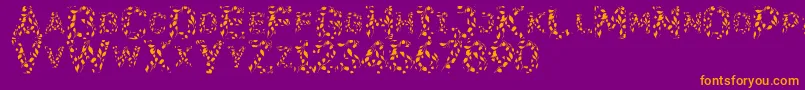 Flora SVG Font – Orange Fonts on Purple Background