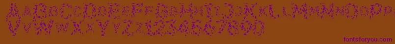 Flora SVG Font – Purple Fonts on Brown Background