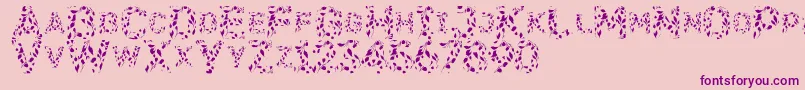 Flora SVG Font – Purple Fonts on Pink Background
