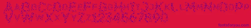 fuente Flora SVG – Fuentes Moradas Sobre Fondo Rojo