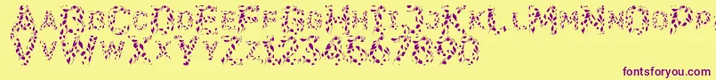 Flora SVG Font – Purple Fonts on Yellow Background