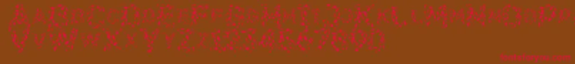 Flora SVG Font – Red Fonts on Brown Background