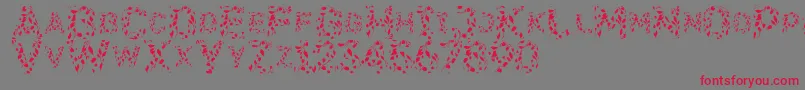 fuente Flora SVG – Fuentes Rojas Sobre Fondo Gris