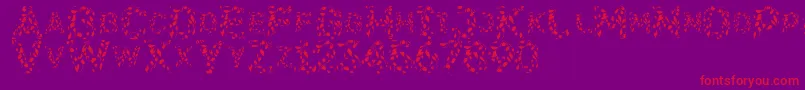 Flora SVG-Schriftart – Rote Schriften auf violettem Hintergrund