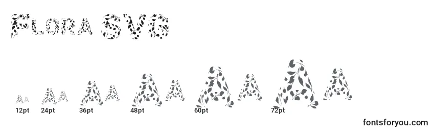Размеры шрифта Flora SVG