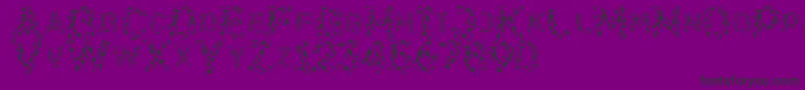 Czcionka Flora SVG – czarne czcionki na fioletowym tle