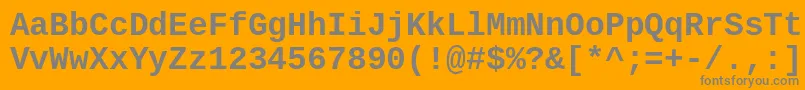 Шрифт CousineBold – серые шрифты на оранжевом фоне
