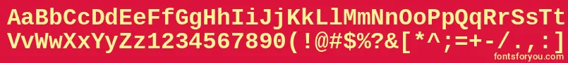 Подробнее о шрифте CousineBold Шрифт CousineBold – жёлтые шрифты на красном фоне