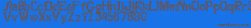 Florabet Font – Brown Fonts on Blue Background