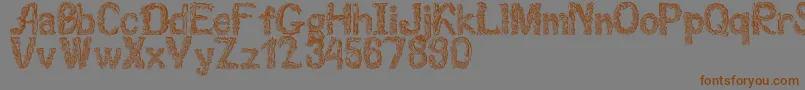 Florabet Font – Brown Fonts on Gray Background