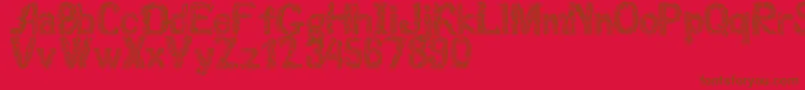 Florabet-Schriftart – Braune Schriften auf rotem Hintergrund