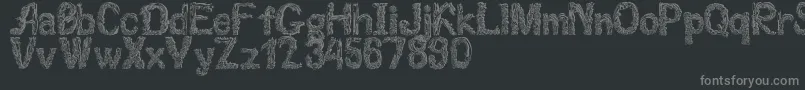 Florabet Font – Gray Fonts on Black Background