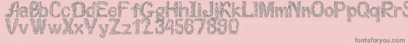 Florabet Font – Gray Fonts on Pink Background