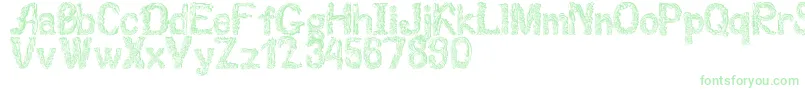 Florabet Font – Green Fonts on White Background