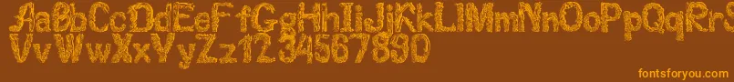 Florabet Font – Orange Fonts on Brown Background