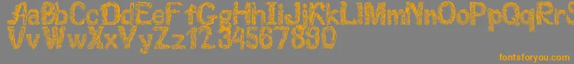 Florabet Font – Orange Fonts on Gray Background