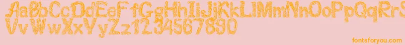 Florabet Font – Orange Fonts on Pink Background