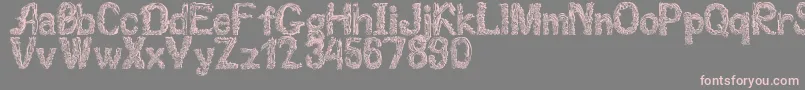 Florabet Font – Pink Fonts on Gray Background