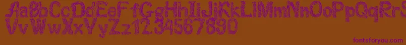 Florabet Font – Purple Fonts on Brown Background