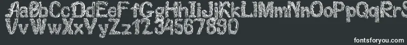 Florabet Font – White Fonts on Black Background
