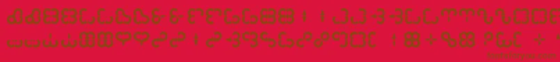 Floral Compass Font – Brown Fonts on Red Background