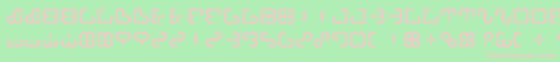 Floral Compass Font – Pink Fonts on Green Background