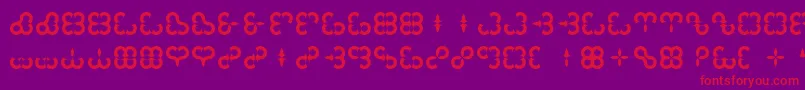 Police Floral Compass – polices rouges sur fond violet