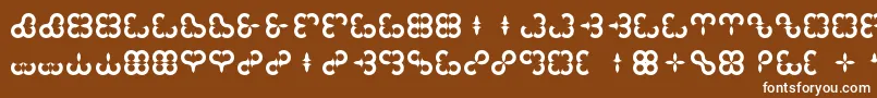 フォントFloral Compass – 茶色の背景に白い文字