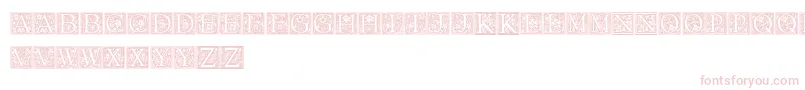 FloralCapitals Font – Pink Fonts on White Background