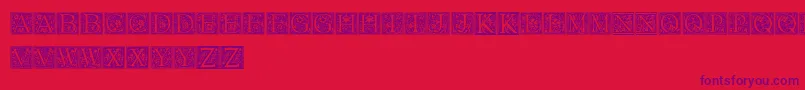 FloralCapitals Font – Purple Fonts on Red Background