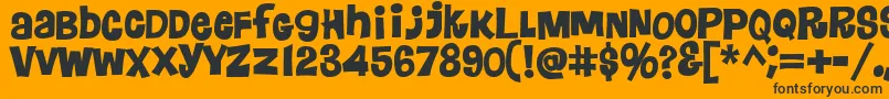 Floraless Font – Black Fonts on Orange Background