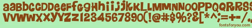 Floraless Font – Brown Fonts on Green Background