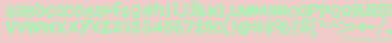 Floraless Font – Green Fonts on Pink Background