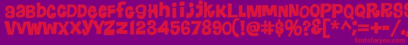 Floraless Font – Red Fonts on Purple Background