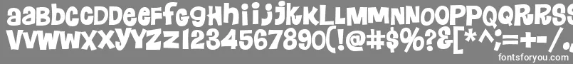 フォントFloraless – 灰色の背景に白い文字