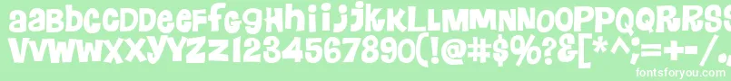 Floraless Font – White Fonts on Green Background