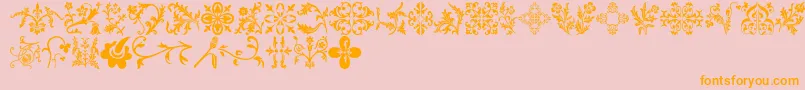 Floralia Font – Orange Fonts on Pink Background