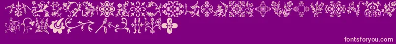 Floralia Font – Pink Fonts on Purple Background