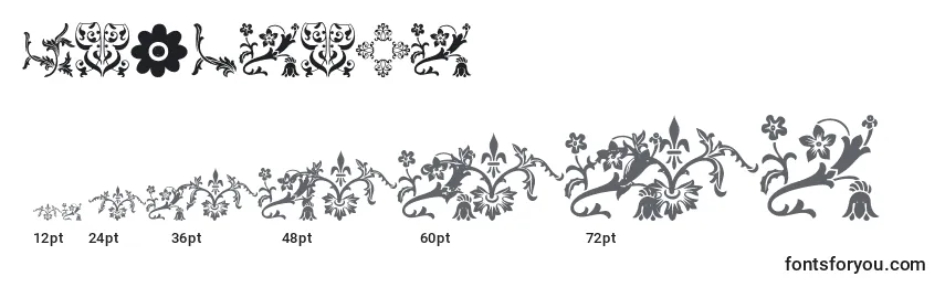 Размеры шрифта Floralia (126866)