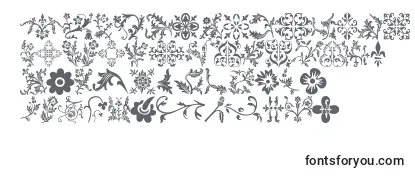 Überblick über die Schriftart Floralia