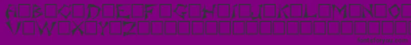 フォントFloralis – 紫の背景に黒い文字