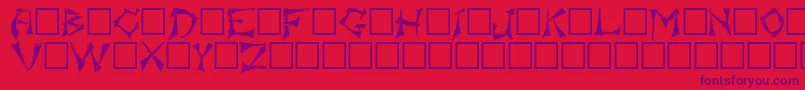 Floralis Font – Purple Fonts on Red Background