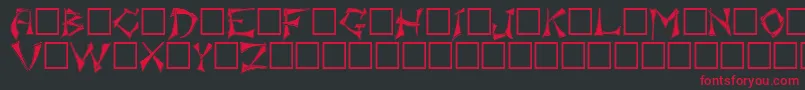 Floralis Font – Red Fonts on Black Background