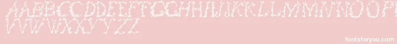 FloralOne Font – White Fonts on Pink Background